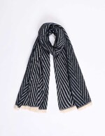 Herringbone fringed scarf femme La Fianc&eacute;e