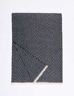 Herringbone fringed scarf femme La Fianc&eacute;e