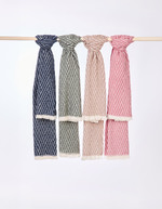 Herringbone fringed scarf femme La Fianc&eacute;e