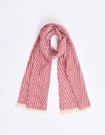 Herringbone fringed scarf femme La Fianc&eacute;e