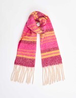 Striped fringed scarf femme La Fiancée