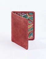 Suede leather passport holder femme La Fiancée