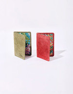 Suede leather passport holder femme La Fiancée