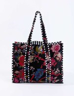 Large cotton velvet tote bag femme La Fiancée