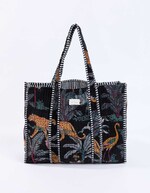 Large cotton velvet tote bag femme La Fiancée