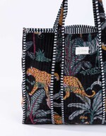 Large cotton velvet tote bag femme La Fiancée