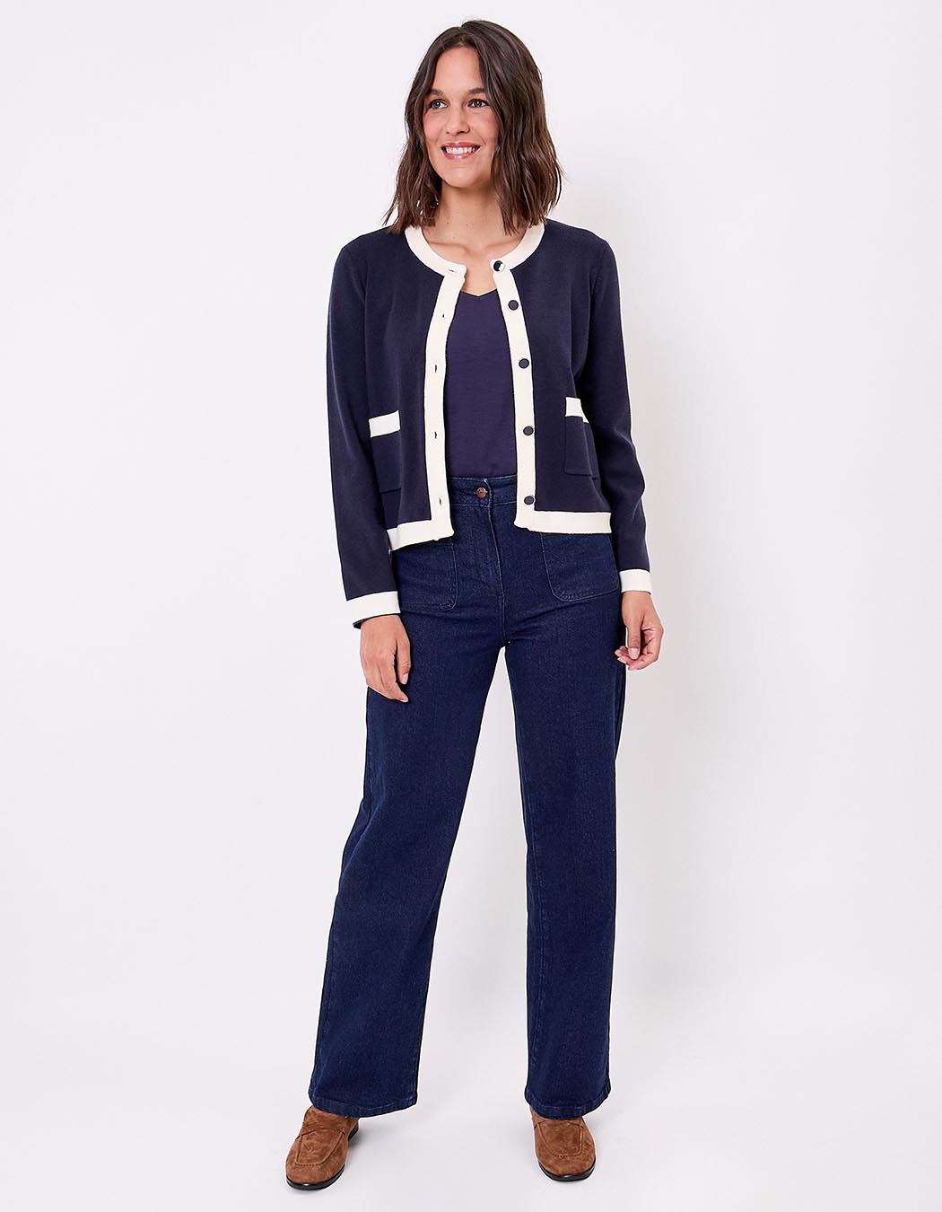 Compact knit cardigan jacket femme Princesse Nomade