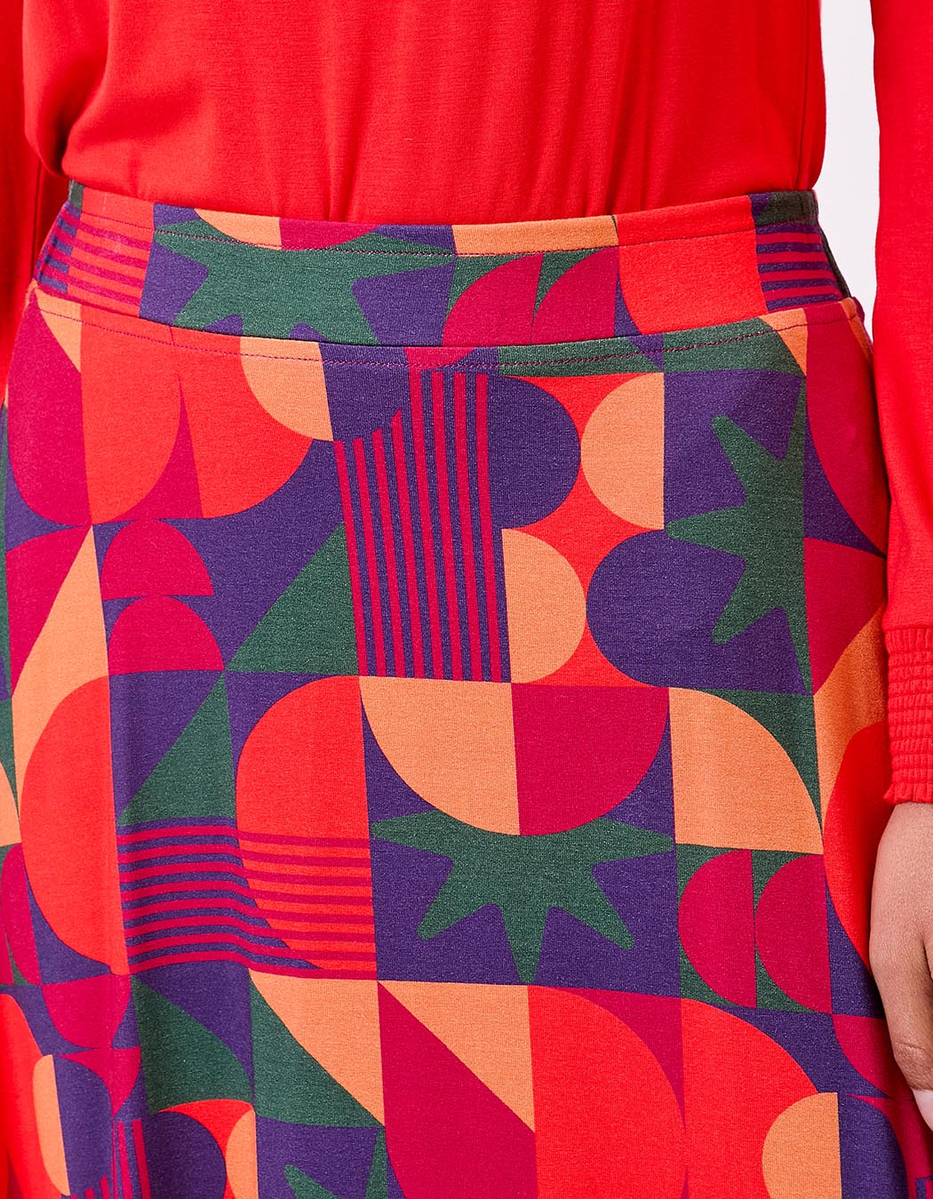 Flared fluid knit midi skirt femme Princesse Nomade