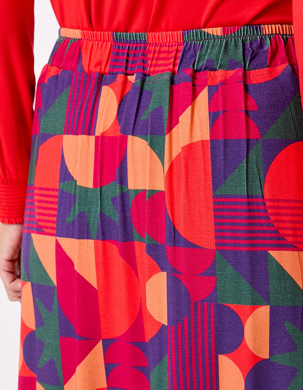 Flared fluid knit midi skirt femme Princesse Nomade