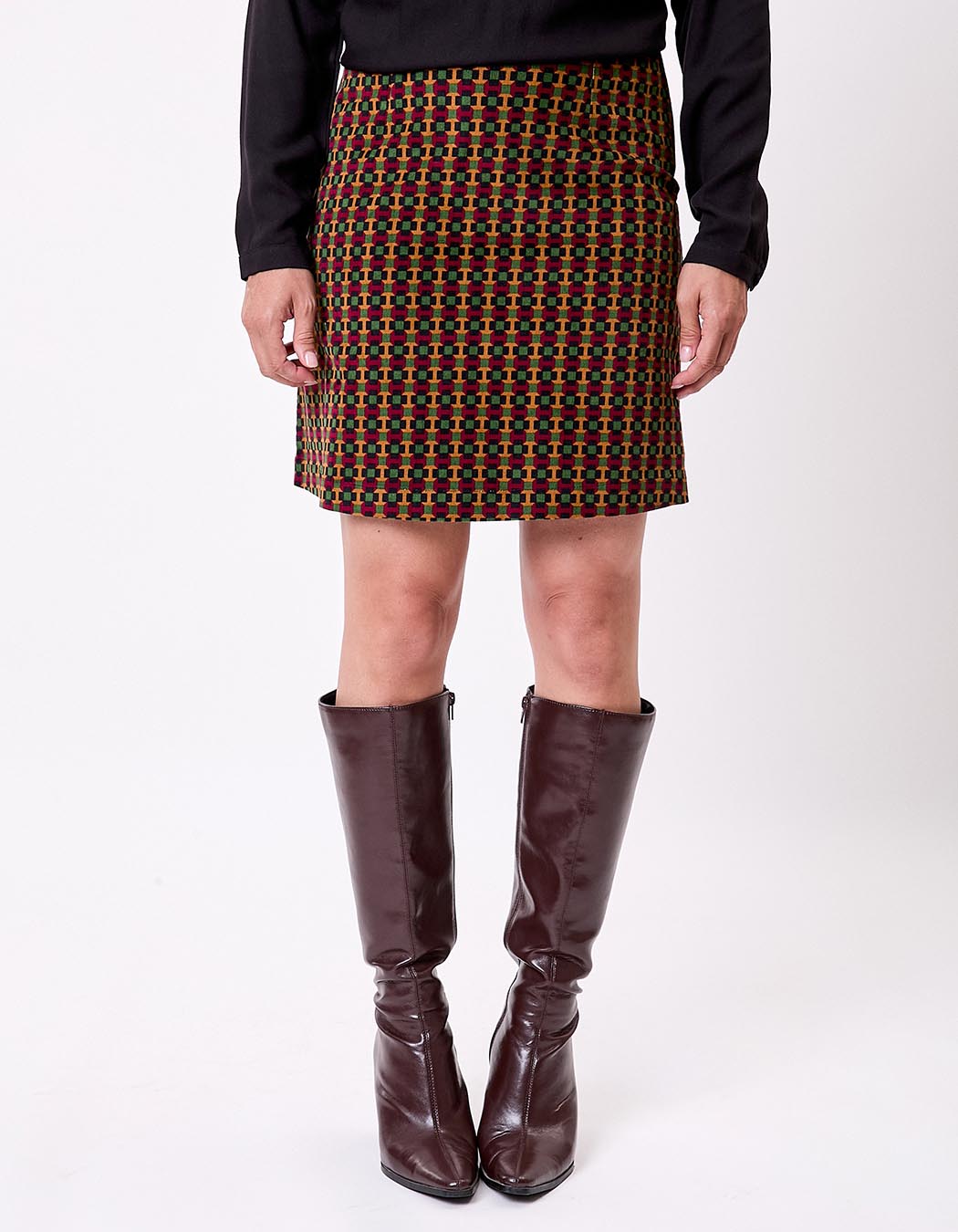 Flared velvet mini skirt femme Princesse Nomade
