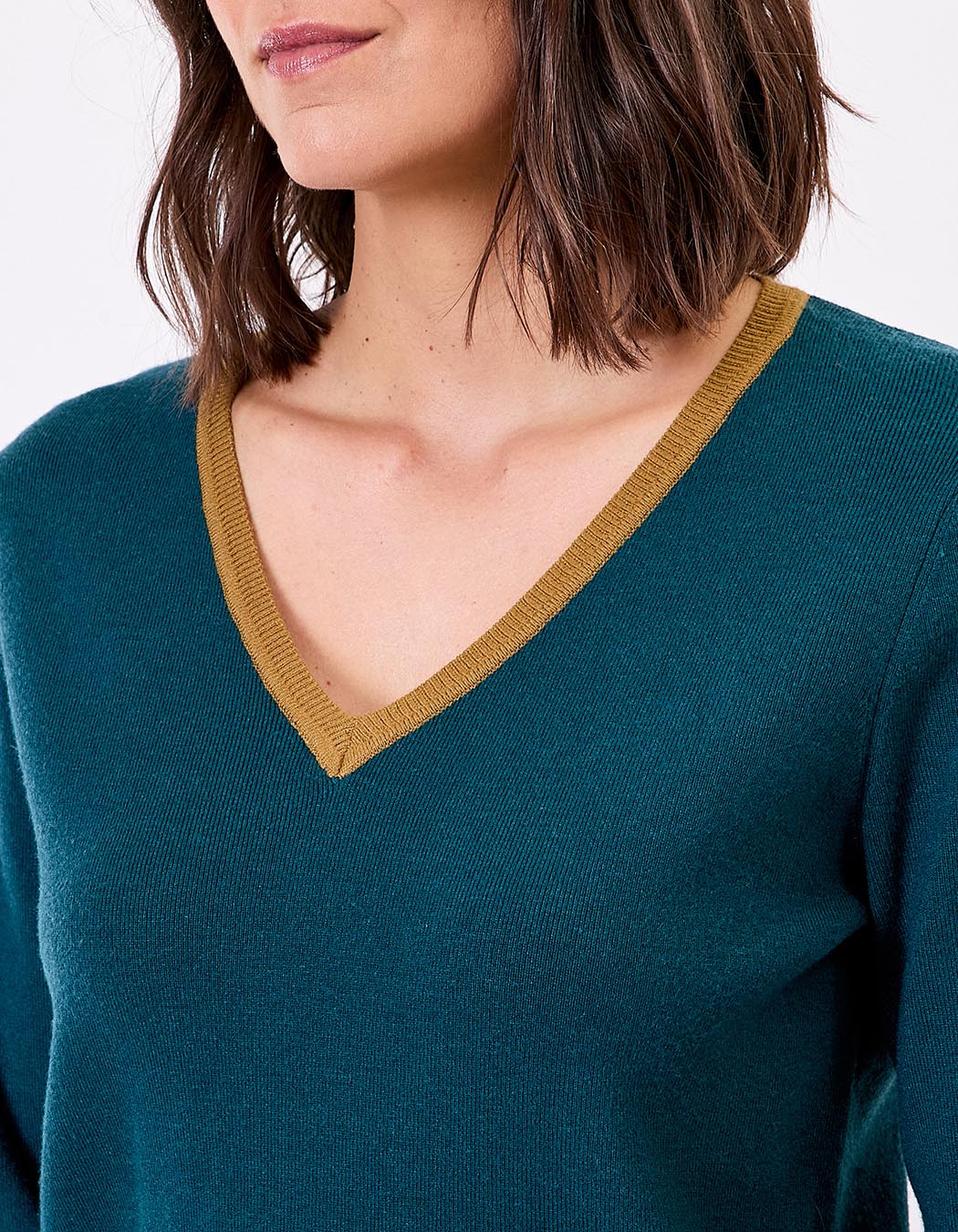 Chunky knit V-neck sweater femme Princesse Nomade
