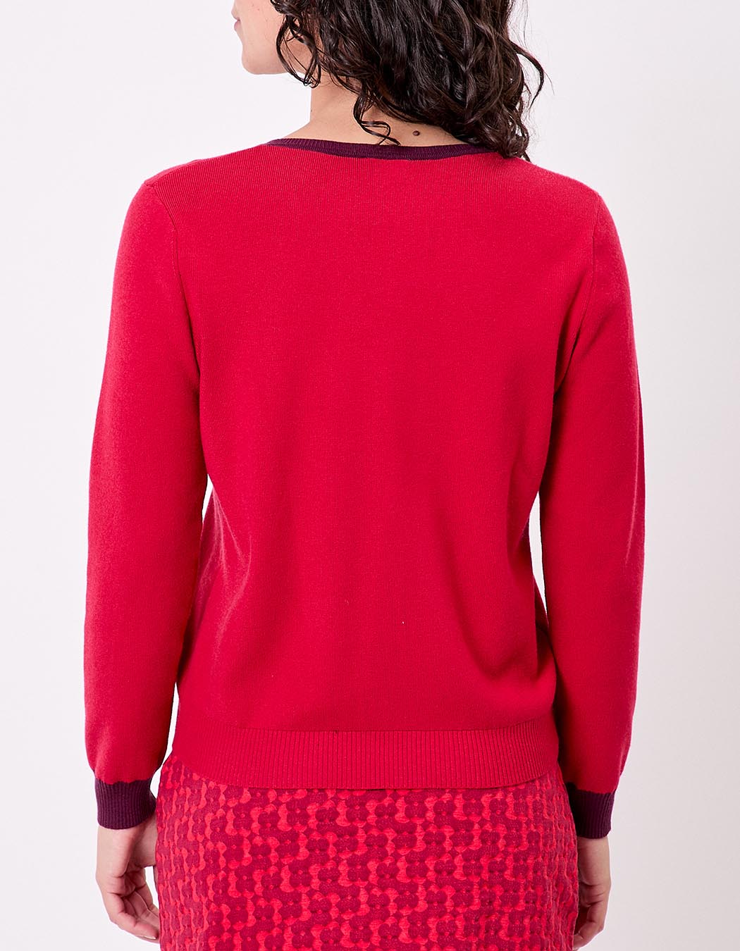 Chunky knit V-neck sweater femme Princesse Nomade