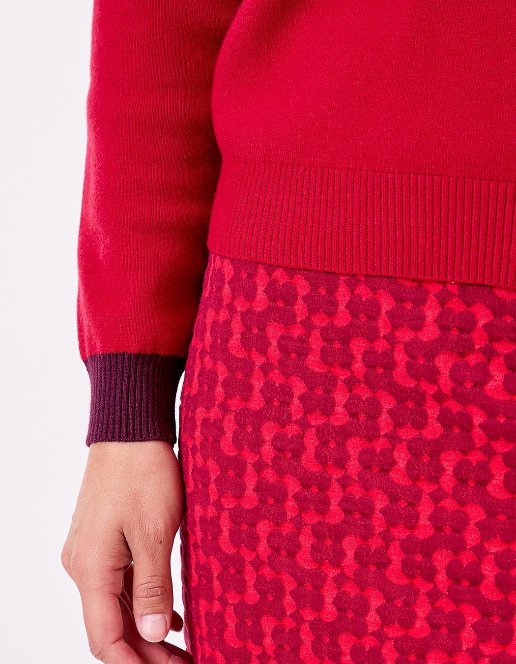 Chunky knit V-neck sweater femme Princesse Nomade