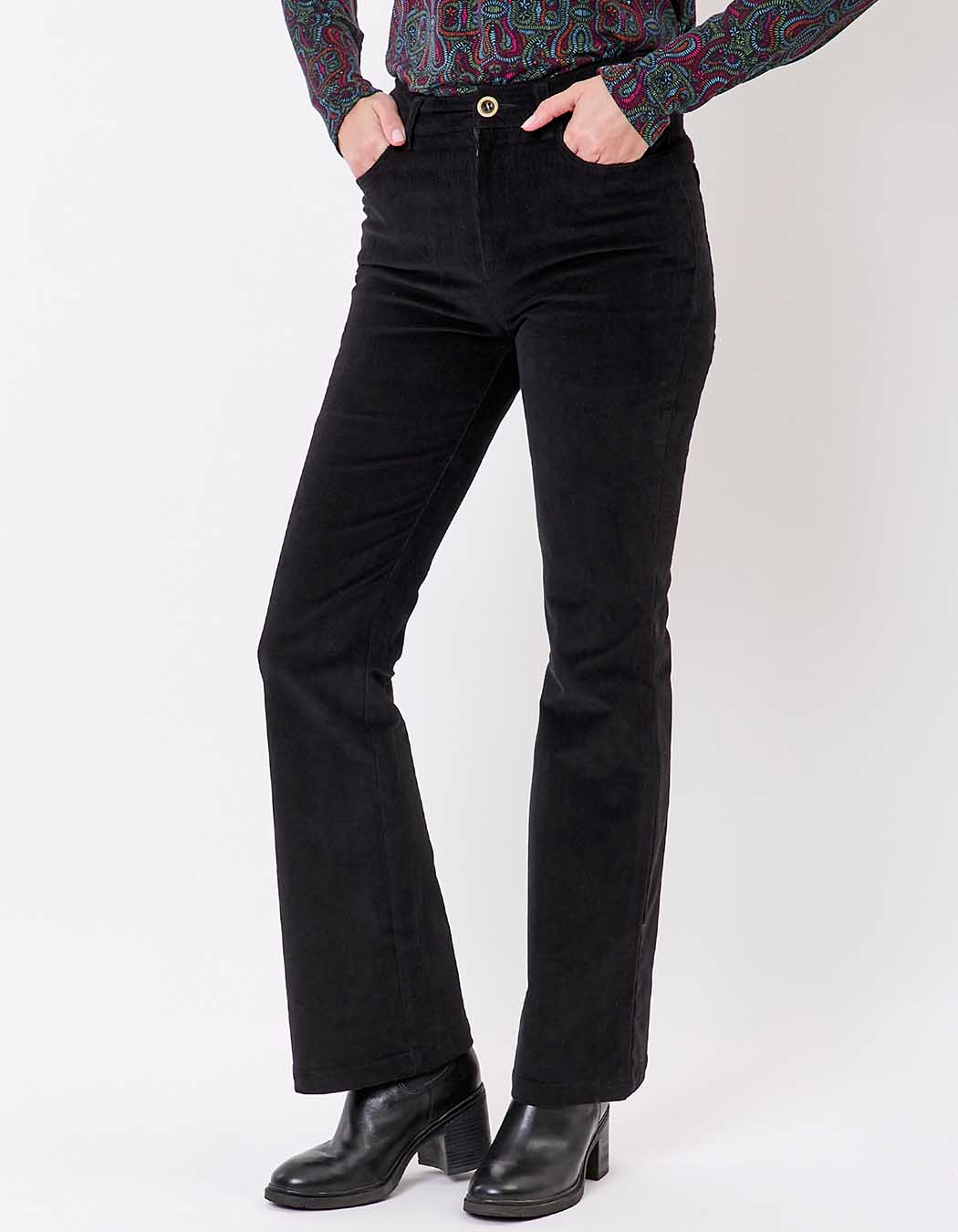 Organic corduroy flare trousers femme Princesse Nomade