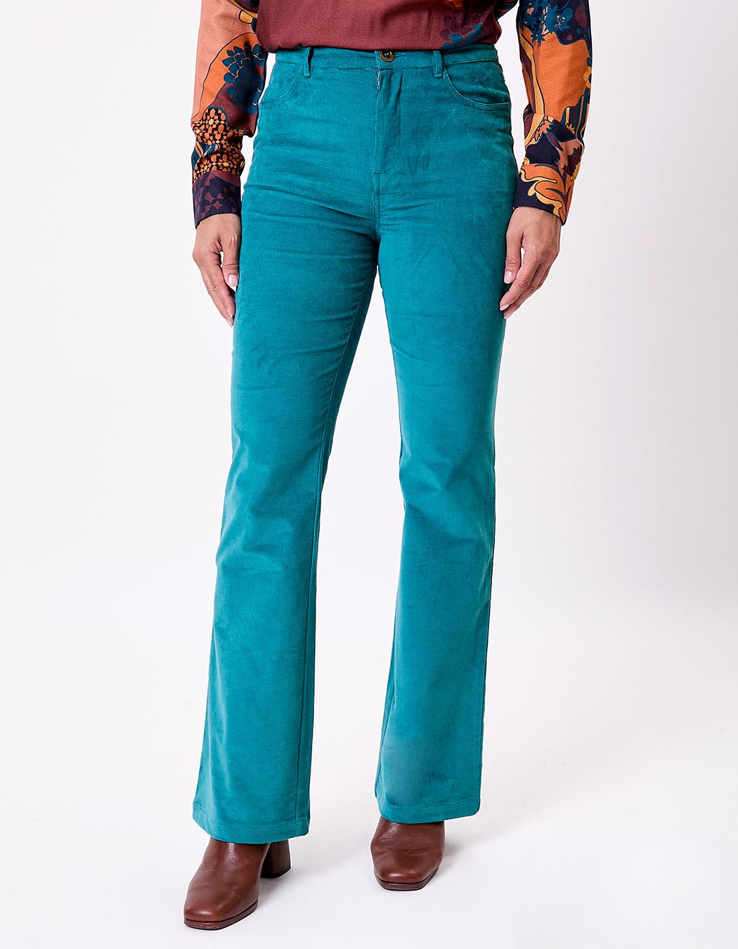 Organic corduroy flare trousers femme Princesse Nomade