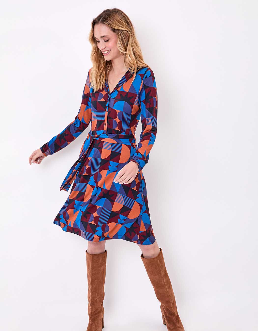 Belted flowy knit dress femme Princesse Nomade