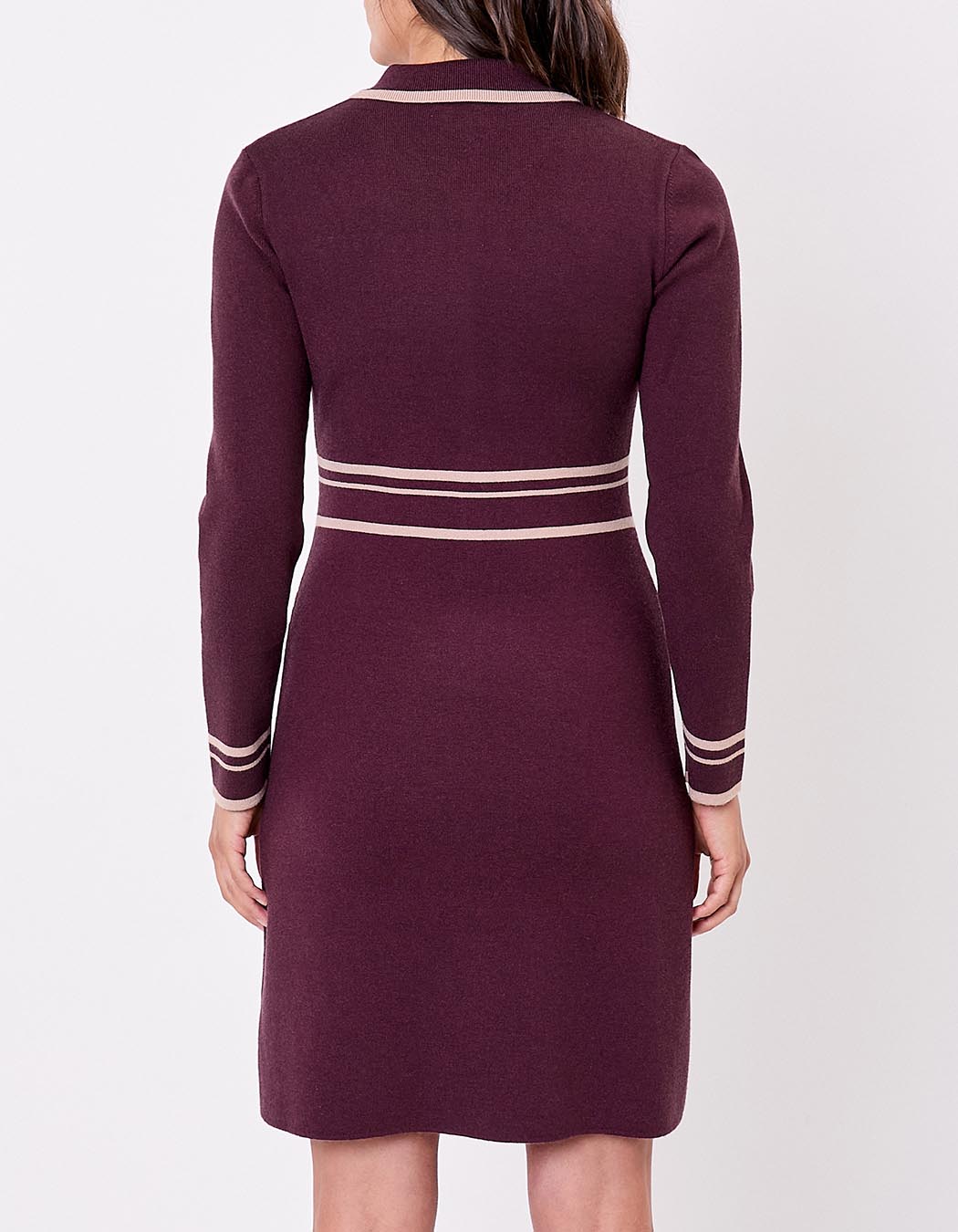 Compact knit shirt-collar dress femme Princesse Nomade