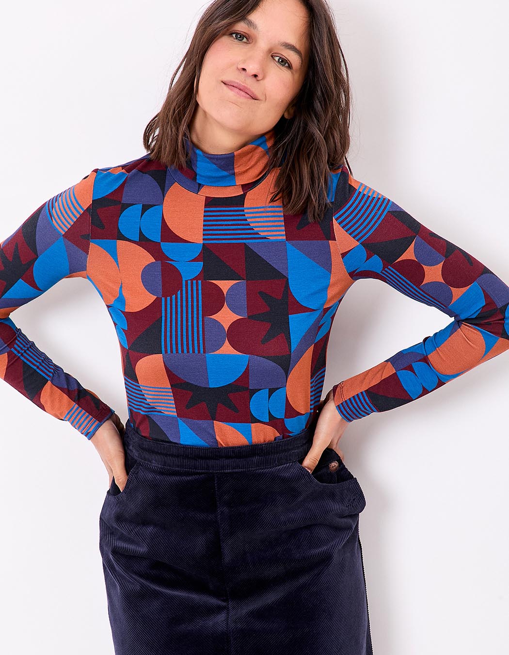 Flowy turtleneck T-shirt femme Princesse Nomade