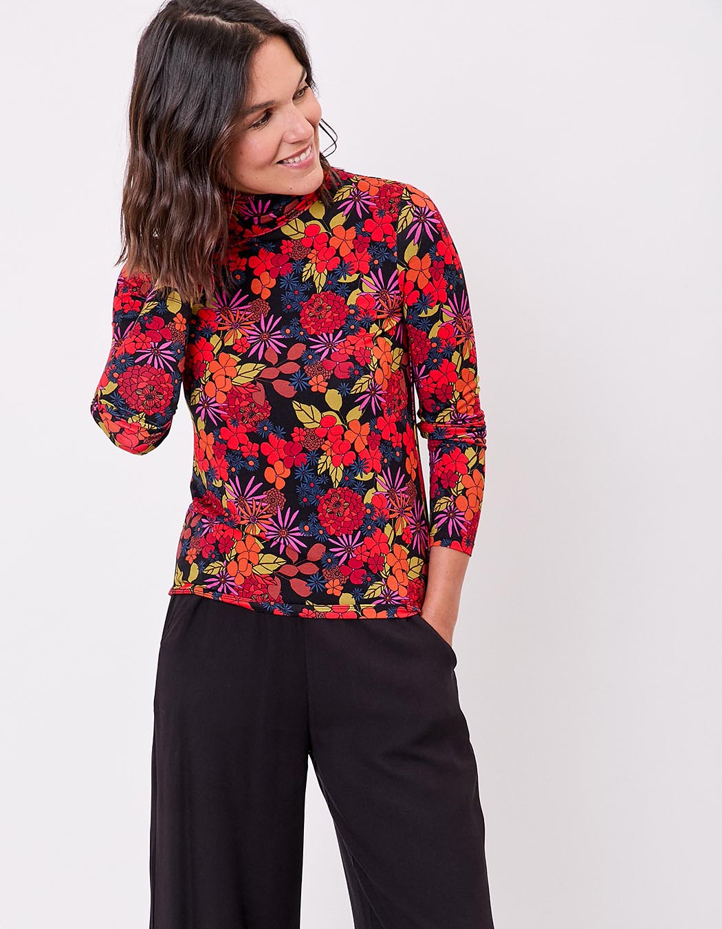 Flowy turtleneck T-shirt femme Princesse Nomade