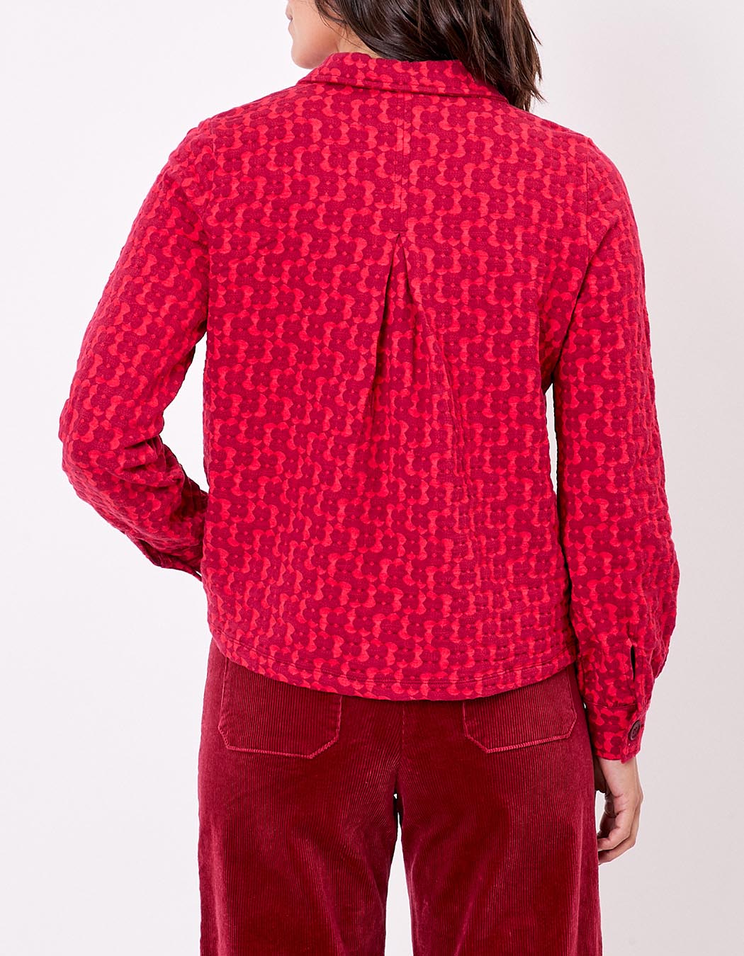 Organic jacquard knit jacket femme Princesse Nomade