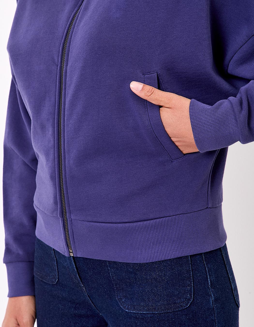 Organic cotton zip-up sweatshirt femme Princesse Nomade