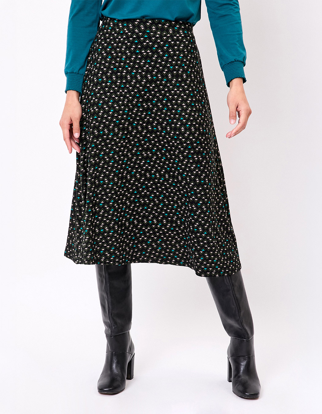 Jersey knit midi skirt femme La Fiancée