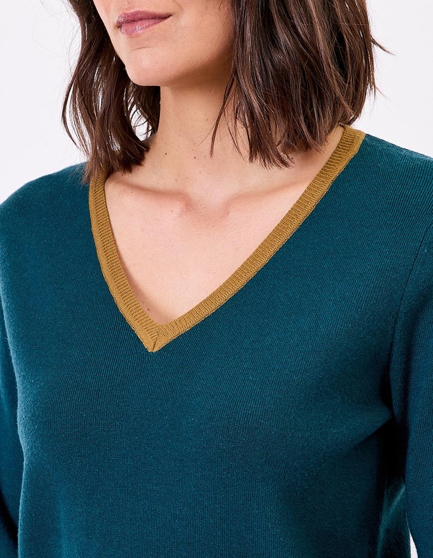 Chunky knit V-neck sweater femme Princesse Nomade