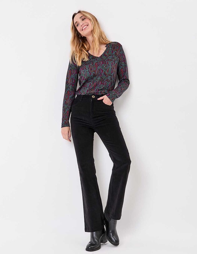 Organic corduroy flare trousers femme Princesse Nomade