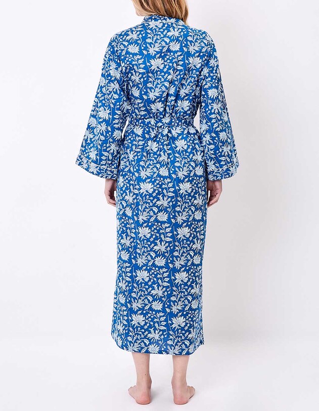 Printed long cotton voile kimono femme La Fianc&eacute;e