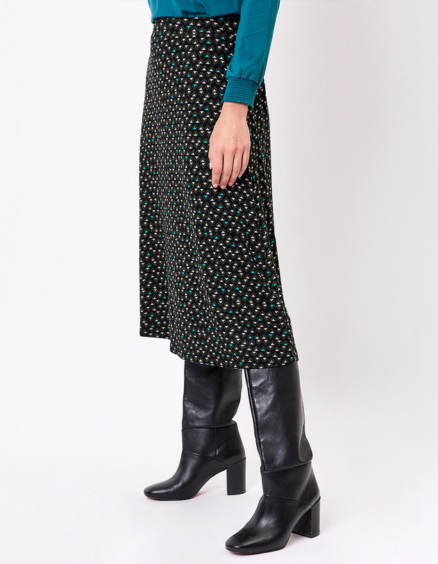 Jersey knit midi skirt femme La Fianc&eacute;e