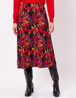 Flared fluid knit midi skirt femme Princesse Nomade