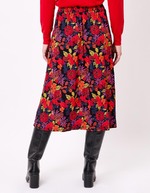 Flared fluid knit midi skirt femme Princesse Nomade