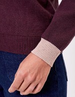 Chunky knit V-neck sweater femme Princesse Nomade