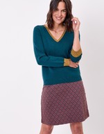 Chunky knit V-neck sweater femme Princesse Nomade