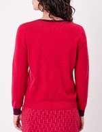Chunky knit V-neck sweater femme Princesse Nomade