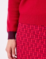 Chunky knit V-neck sweater femme Princesse Nomade