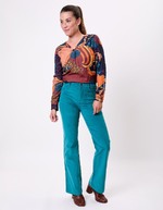 Organic corduroy flare trousers femme Princesse Nomade
