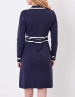 Compact knit shirt-collar dress femme Princesse Nomade