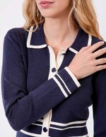 Compact knit shirt-collar dress femme Princesse Nomade