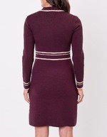 Compact knit shirt-collar dress femme Princesse Nomade