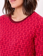 Organic jacquard knit crew-neck sweatshirt femme Princesse Nomade