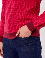 Organic jacquard knit crew-neck sweatshirt femme Princesse Nomade