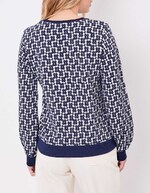 Organic jacquard knit crew-neck sweatshirt femme Princesse Nomade