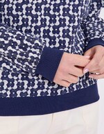 Organic jacquard knit crew-neck sweatshirt femme Princesse Nomade