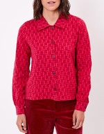 Organic jacquard knit jacket femme Princesse Nomade