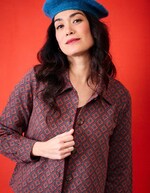 Organic jacquard knit jacket femme Princesse Nomade