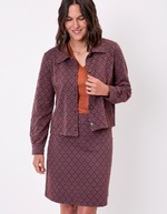 Organic jacquard knit jacket femme Princesse Nomade