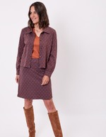 Organic jacquard knit jacket femme Princesse Nomade