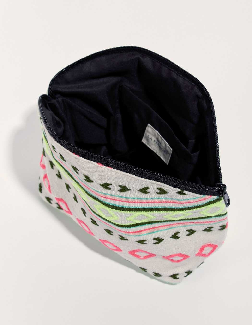 Large zipped cotton pouch femme La Fiancée