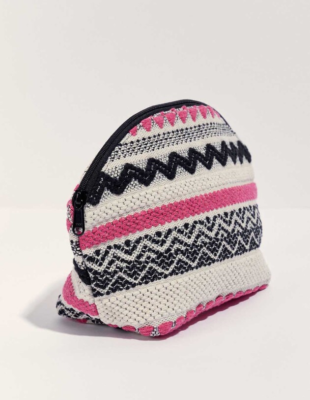 Large zipped cotton pouch femme La Fianc&eacute;e